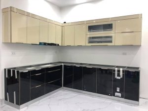 Tủ bếp Nhôm cánh kính cao cấp