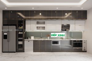 Tủ bếp hợp kim - Cánh Kính