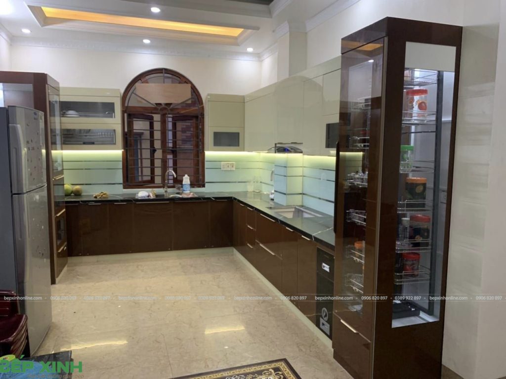 Hoàn thiện Tủ bếp cánh kính - Chị Hồng, Quận 9