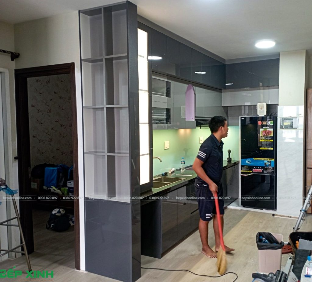 Thi công tủ bếp nhà Anh Thêm - Tân Phú