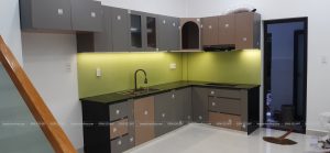 Hoàn thiện thi công Tủ bếp Acrylic A Đạt